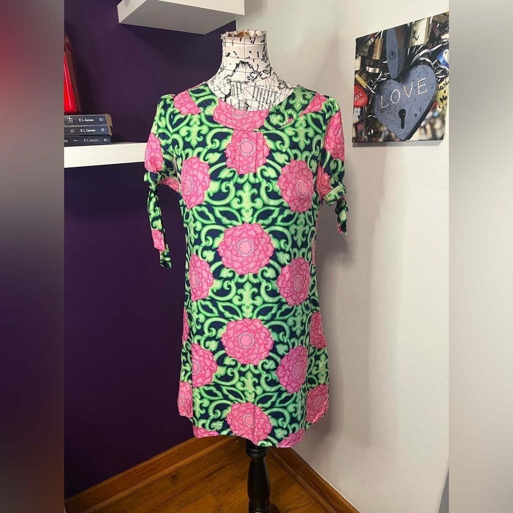 Lilly Pulitzer Short Sleeve Floral Print Dress - Picture 1 of 10